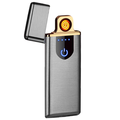 Electric Lighter USB Rechargeable Plasma Dual Arc Windproof Flameless Pocket Metal Lighter Candle Incense Grill BBQ Camping Home Decor Trendy Gadget Gift for Men Women (Silvery)